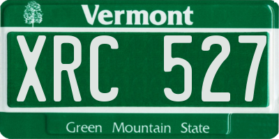VT license plate XRC527