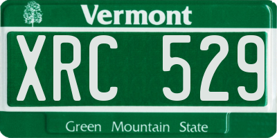 VT license plate XRC529