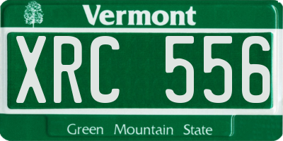 VT license plate XRC556