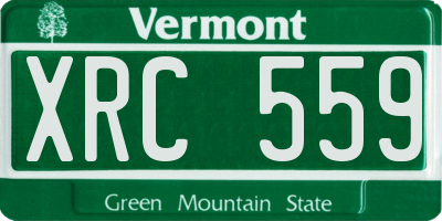 VT license plate XRC559