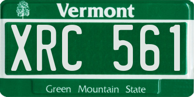 VT license plate XRC561