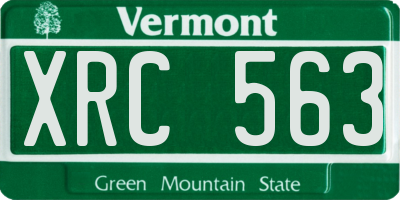 VT license plate XRC563