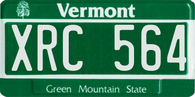 VT license plate XRC564