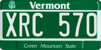 VT license plate XRC570