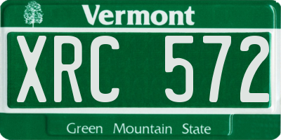 VT license plate XRC572
