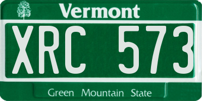VT license plate XRC573