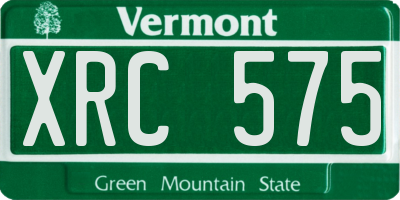 VT license plate XRC575