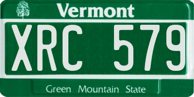 VT license plate XRC579