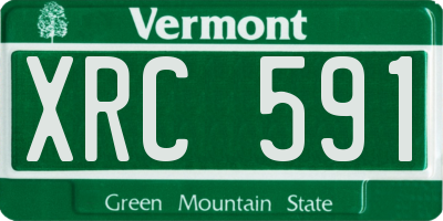 VT license plate XRC591