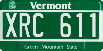 VT license plate XRC611