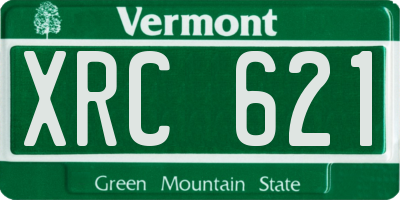 VT license plate XRC621