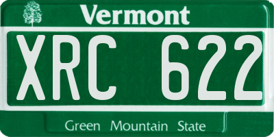VT license plate XRC622