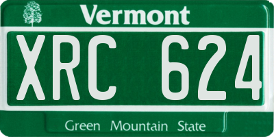 VT license plate XRC624