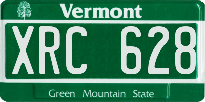 VT license plate XRC628