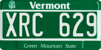 VT license plate XRC629