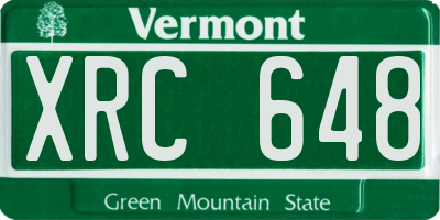 VT license plate XRC648