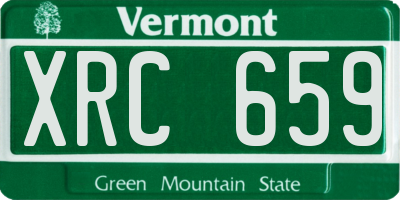 VT license plate XRC659