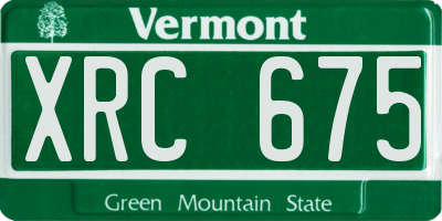 VT license plate XRC675