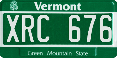 VT license plate XRC676
