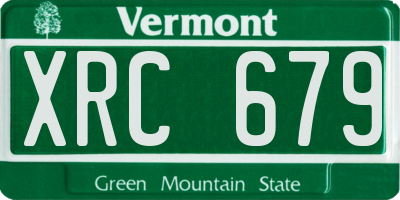 VT license plate XRC679