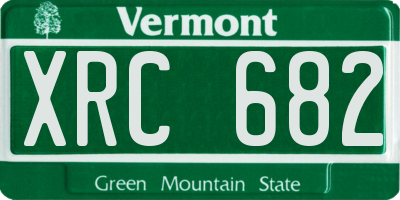 VT license plate XRC682