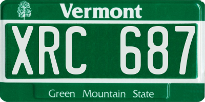 VT license plate XRC687