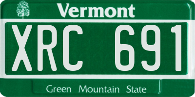 VT license plate XRC691