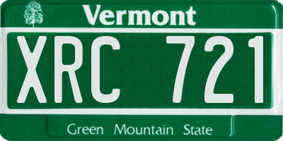 VT license plate XRC721