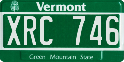 VT license plate XRC746
