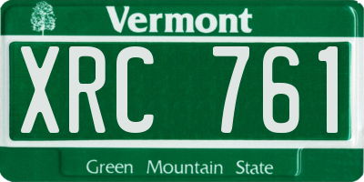 VT license plate XRC761