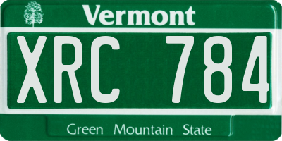 VT license plate XRC784