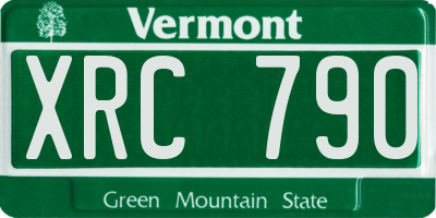 VT license plate XRC790