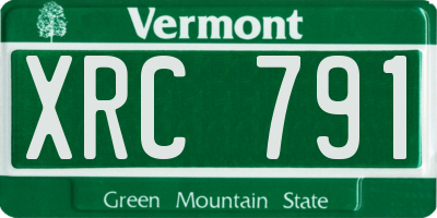VT license plate XRC791