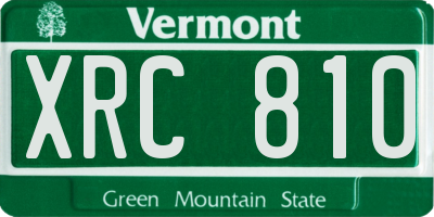 VT license plate XRC810