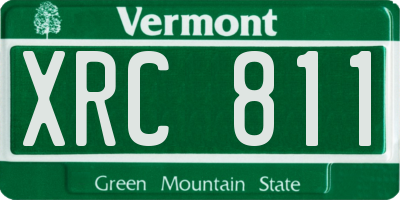 VT license plate XRC811