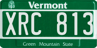VT license plate XRC813