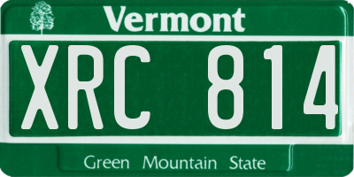 VT license plate XRC814