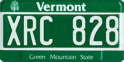VT license plate XRC828