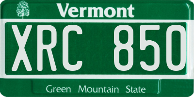 VT license plate XRC850