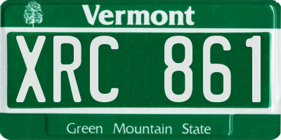 VT license plate XRC861