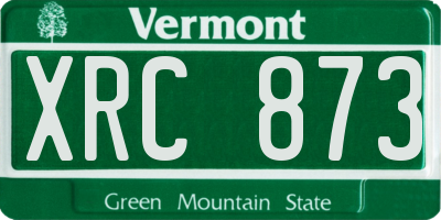 VT license plate XRC873