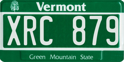 VT license plate XRC879