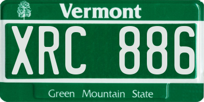 VT license plate XRC886