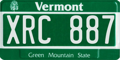 VT license plate XRC887