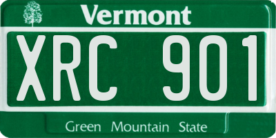 VT license plate XRC901