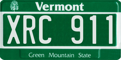 VT license plate XRC911
