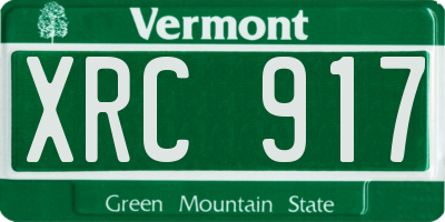 VT license plate XRC917