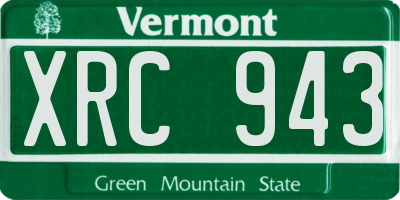 VT license plate XRC943