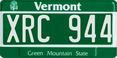 VT license plate XRC944