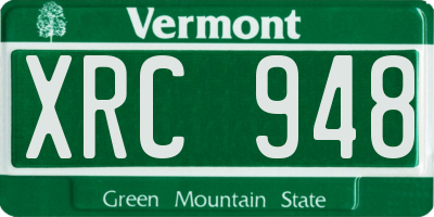 VT license plate XRC948